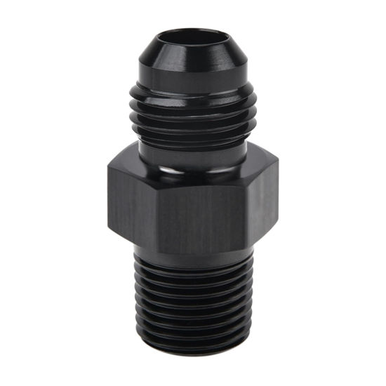 Picture of EVIL ENERGY 6AN Male Flare to 1/8" NPT Pipe Fitting Adapter Aluminum Straight Black