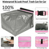 Picture of ELONGRIVER Car Trash Can for SUVs, Trucks, Vans - Pink, 2 Gallons Capacity, Leak-Proof Liner, Utility Clasps, Cute Design