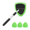 Picture of Windshield Cleaning Tool, Car Window Cleaner with Extendable Long Handle and 4 Washable Reusable Microfiber Pads, Auto Interior Exterior Glass Wiper Cleaning Kit Universal for Office and Home (Green)