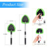 Picture of Windshield Cleaning Tool, Car Window Cleaner with Extendable Long Handle and 4 Washable Reusable Microfiber Pads, Auto Interior Exterior Glass Wiper Cleaning Kit Universal for Office and Home (Green)