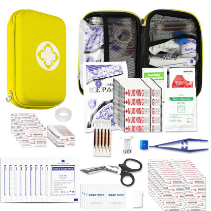Picture of Car-Home Survival First-Aid Kit Emergency-Kit - Yellow 273Piece Equipment Travel Supplies First Aid Set Home Essentials Camping Hiking YIDERBO