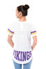 Picture of Ultra Game NFL Minnesota Vikings Womenss Soft Mesh Jersey Varsity Tee Shirt, White, Medium
