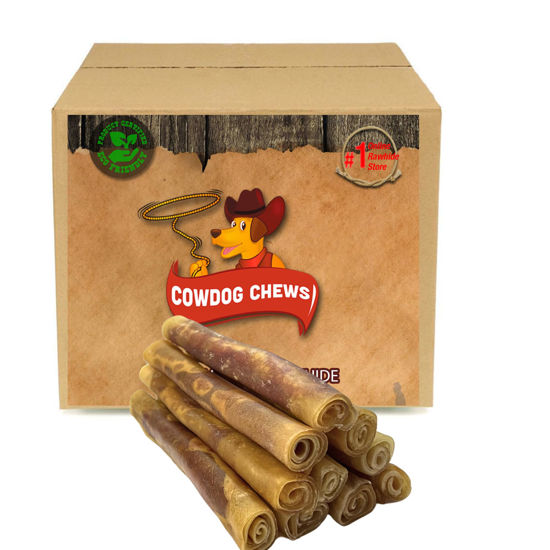 Picture of Cowdog Chews Rawhide Gourmet Meaty Rolls 9-10 (10 Pack) Premium Dog Treats with Savory Beef Filling, Long-Lasting Chew for Aggressive Chewers, High-Protein, Natural Ingredients