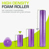 Picture of ProsourceFit High Density Foam Rollers 12 - inches long, Firm Full Body Athletic Massager for Back Stretching, Yoga, Pilates, Post Workout Trigger Point Release, Purple