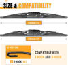 Picture of AUTOBOO 13"+13" Wiper Blades Replacement for Jeep Wrangler TJ Front Windshield Wipers 1997 1998 1999 2000 2001 2002 2003 2004 2005 2006- Original Factory Quality (Pack of 2)