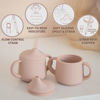Picture of Moonkie Silicone Baby Sippy Cups | 3 Stages Training Cup Straw Cup for Infants Toddlers and Kid | 4 oz 1Pack