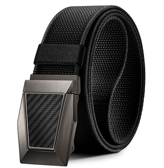 Picture of BULLIANT Tactical Belt for Men, Military Hiking Rigger Nylon Web Work Belt 1.5" with Heavy Duty Quick Release Buckle