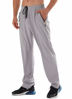Picture of AIRIKE Pants for Men Quick Dry Polyester Lightweight Athletic Hiking Gym Casual Elastic Waist Sweatpants with Pockets