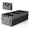 Picture of MIU COLOR Trunk Organizer for Car, 12 Pockets Sturdy Car Organizer for SUV, Non-Slip Bottom, Car Storage Organizer for Sedans, Van, Jeep, Grocery, Large 3 Compartments, Dark Gray 31.9"×12.6"×10.6"