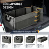 Picture of MIU COLOR Trunk Organizer for Car, 12 Pockets Sturdy Car Organizer for SUV, Non-Slip Bottom, Car Storage Organizer for Sedans, Van, Jeep, Grocery, Large 3 Compartments, Dark Gray 31.9"×12.6"×10.6"