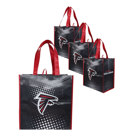 Picture of FOCO NFL Logo Reusable Grocery Shopping Bags Totes, Team Color