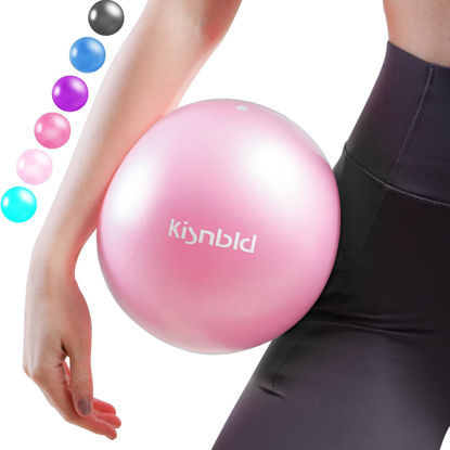 Picture of kisnbld Small Exercise Ball, 9 Inch Mini Pilates Ball, Anti Burst and Slip Resistant Mini Yoga Ball for Stability, Fitness, Physical Therapy, Stretching & Core Strength Workout at Home Gym & Office
