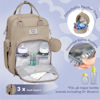 Picture of RUVALINO Diaper Bag Backpack, Multifunction Travel Pack Maternity Baby Changing Bags, Large Capacity, Waterproof, Clay