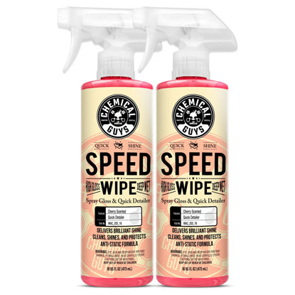 Picture of Chemical Guys WAC_202_1602 Speed Wipe Spray Gloss & Quick Detailer, Great for Cars, Trucks, SUVs, Motorcycles, RVs & More, Cherry Scent, 16 oz (2 Pack)