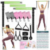 Picture of Pilates Bar Kit with Resistance Bands, Multifunctional Yoga Pilates Bar with Heavy-Duty Metal Adjustment Buckle, Portable Home Gym Pilates Resistance Bar for Women Full Body Workouts(20-150LBS)-Forest