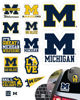 Picture of Michigan Wolverines Stickers (14 Pcs) University of Michigan Gifts for Men UM Football Fans 2 Large Car Decals, 10 Water Bottle Size, 2 Keyboard Stickers U of M Merch (Michigan Wolverines)