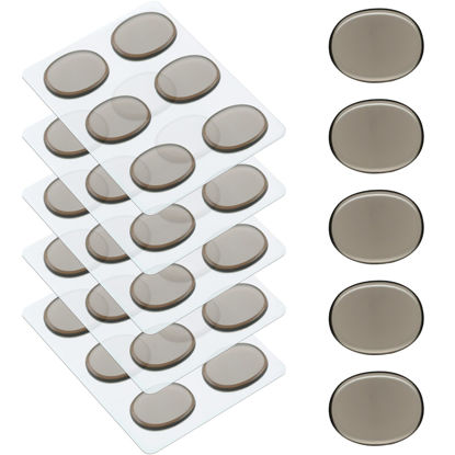 Picture of Fiada 30 Pieces Drum Dampeners Gels Silicone Gel Pads Soft Drum Dampeners for Drums Cymbals Tone Control (Coffee)