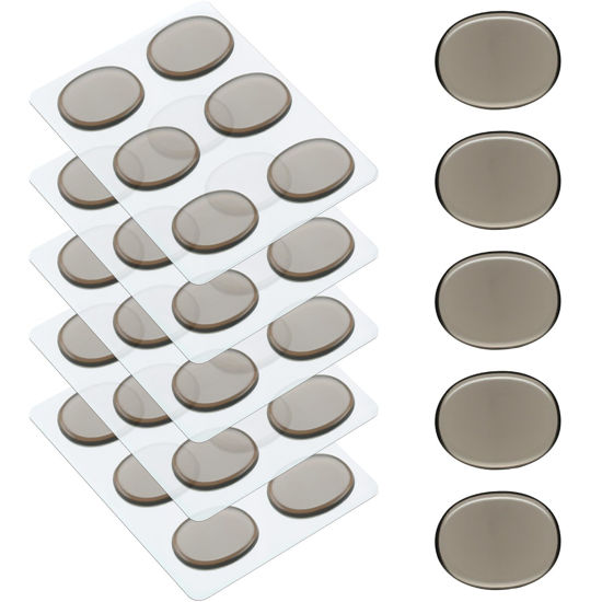 Picture of Fiada 30 Pieces Drum Dampeners Gels Silicone Gel Pads Soft Drum Dampeners for Drums Cymbals Tone Control (Coffee)