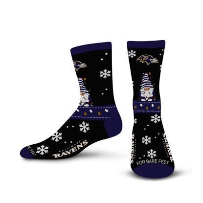 Picture of For Bare Feet NFL BALTIMORE RAVENS Holiday Sweater Gnome Team Colors Large