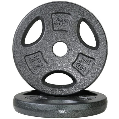 Picture of CAP Barbell Standard 1-Inch Grip Weight Plates 7.5 lbs BLACK, Pack (x2) (RWPIS-010A)