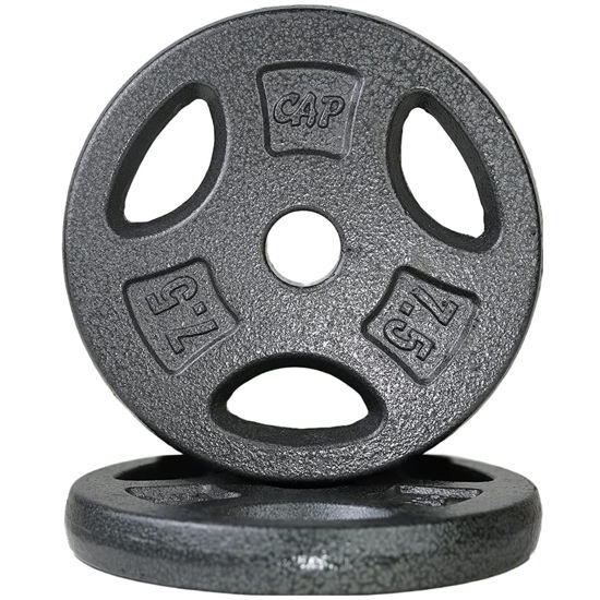 Picture of CAP Barbell Standard 1-Inch Grip Weight Plates 7.5 lbs BLACK, Pack (x2) (RWPIS-010A)
