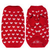 Picture of Dxhycc Dog Knitted Sweater Dog Heart Sweater Puppy Sweater Warm Soft Pet Holiday Clothes for Medium Cats and Dogs (Red, L)