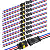 Picture of Nilight 3Pin Electrical Wire Connectors Male and Female Plug Socket Quick Disconnect Waterproof Plug and Play Wire Terminals for Automotive Cars Trucks Motorcycles Marine Boats