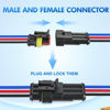 Picture of Nilight 3Pin Electrical Wire Connectors Male and Female Plug Socket Quick Disconnect Waterproof Plug and Play Wire Terminals for Automotive Cars Trucks Motorcycles Marine Boats