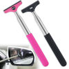 Picture of Side Mirror Squeegee, 2 PCS Car Mirror Squeegee, Retractable Car Rearview Mirror Wiper for All Vehicles, Universal Automotive Accessories(Black/Pink)