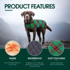 Picture of Kuoser Warm Dog Coat, Reversible Dog Jacket Waterproof Dog Winter Coat British Style Plaid Dog Clothes Pet Dog Cold Weather Coats Cozy Snow Jacket Vest for Small Medium Large Dogs Christmas Green XS