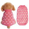 Picture of Dxhycc Dog Knitted Sweater Dog Heart Sweater Puppy Sweater Warm Soft Pet Holiday Clothes for Medium Cats and Dogs (Pink, M)