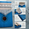 Picture of Kalimba Thumb Piano,YUNDIE Portable 17 Keys Mbira Finger Piano with Tune Hammer and Study Instruction,Musical Instruments Gift for Kid Adult Beginners Professional(Blue)