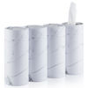 Picture of SINGARO Car Tissue Holder, 4 Pack Car Cup Holder Facial Tissues with Kleenex Travel Tissue Bag, Quick and Convenient Flower Combination Car Tissue Box(4 Canisters/200 Tissues) White