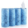Picture of SINGARO Car Tissue Holder, 4 Pack Car Cup Holder Facial Tissues with Kleenex Travel Tissue Bag, Quick and Convenient Flower Combination Car Tissue Box(4 Canisters/200 Tissues) Dark Blue