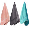 Picture of Wuwahold Microfiber Gym Towels Bigger Size Super Soft for Exercise Fitness, Sports, Workout, 380-GSM 15-Inch x 31-Inch Quick-Drying Towels (Teal-Pink-Grey, 3 Pack)