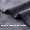 Picture of Wuwahold Microfiber Gym Towels Bigger Size Super Soft for Exercise Fitness, Sports, Workout, 380-GSM 15-Inch x 31-Inch Quick-Drying Towels (Teal-Pink-Grey, 3 Pack)