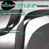 Picture of TECEUM 2 Inch Webbing - Charcoal - 25 Yards - 2” Heavy-Duty Wide Webbing for Climbing Outdoors Indoors Crafting DIY