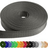Picture of TECEUM 1 Inch Webbing - Charcoal - 50 Yards - 1” Webbing for Climbing Outdoors Indoors Crafting