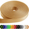 Picture of TECEUM 1 Inch Webbing - Caramel - 25 Yards - 1” Webbing for Climbing Outdoors Indoors Crafting DIY