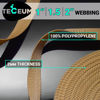 Picture of TECEUM 1 Inch Webbing - Caramel - 50 Yards - 1” Webbing for Climbing Outdoors Indoors Crafting