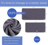 Picture of Wuwahold Microfiber Gym Towels Bigger Size Super Soft for Exercise Fitness, Sports, Workout, 380-GSM 15-Inch x 31-Inch Quick-Drying Towels (3 Pack, Pure Grey)