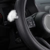 Picture of SEG Direct Car Steering Wheel Cover for F-150 Tundra Range Rover 15 1/2" - 16", Black Microfiber Leather