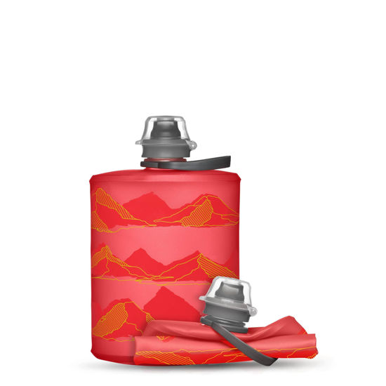 Picture of HydraPak Stow - Collapsible Backpacking Water Bottle (500ml) - BPA Free, Ultra Light, Spill-Proof Twist Cap - MTN Redwood