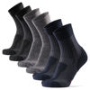 Picture of DANISH ENDURANCE Merino Wool Light Hiking Socks 3-Pack for Men, Women & Kids, Trekking, Made in EU, Lightweight, Breatheable (Multicolor (1x Black, 1x Grey, 1x Navy), Small)