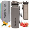 Picture of Hydracy Water Bottle with Time Marker - 500 ml 17 Oz BPA Free Water Bottle - Leak Proof & No Sweat Gym Bottle with Fruit Infuser Strainer - Ideal for Fitness or Sports & Outdoors