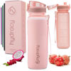 Picture of Hydracy 17 oz Motivational Water Bottle with Time Marker, Reusable Water Bottle With Strap, Leak Proof Chug Lid, Kids Water Bottle with Times to Drink and Fruit Infusion Strainer
