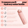 Picture of Hydracy 17 oz Motivational Water Bottle with Time Marker, Reusable Water Bottle With Strap, Leak Proof Chug Lid, Kids Water Bottle with Times to Drink and Fruit Infusion Strainer