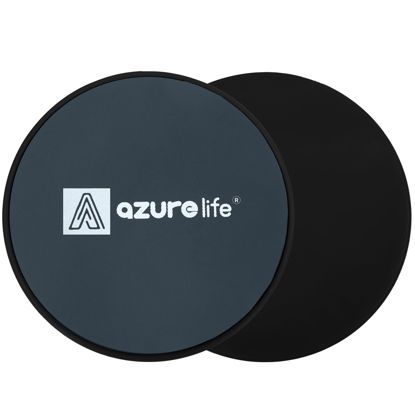 Picture of A AZURELIFE Exercise Core Sliders, Dual Sided Exercise Gliding Discs Use on Carpet or Hardwood Floors, Light and Portable, Perfect for Abdominal&Core Workouts