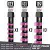Picture of Reniteco Socket Organizer Drive ABS Tools - Pink Socket Holder, Premium Quality 9 Pieces Socket Holders Kit 1/4-Inch x 48 Clips, 3/8-Inch x 45 Clips, 1/2-Inch x 36 Clips