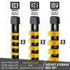 Picture of Reniteco Socket Organizer Drive ABS Tools - Yellow Socket Holder, Premium Quality 9 Pieces Socket Holders Kit 1/4-Inch x 48 Clips, 3/8-Inch x 45 Clips, 1/2-Inch x 36 Clips（9PC,Yellow)